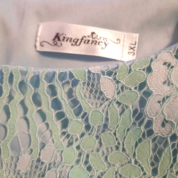 Pastel Green Plus size Lace dress Size 3XL - Picture 5 of 14